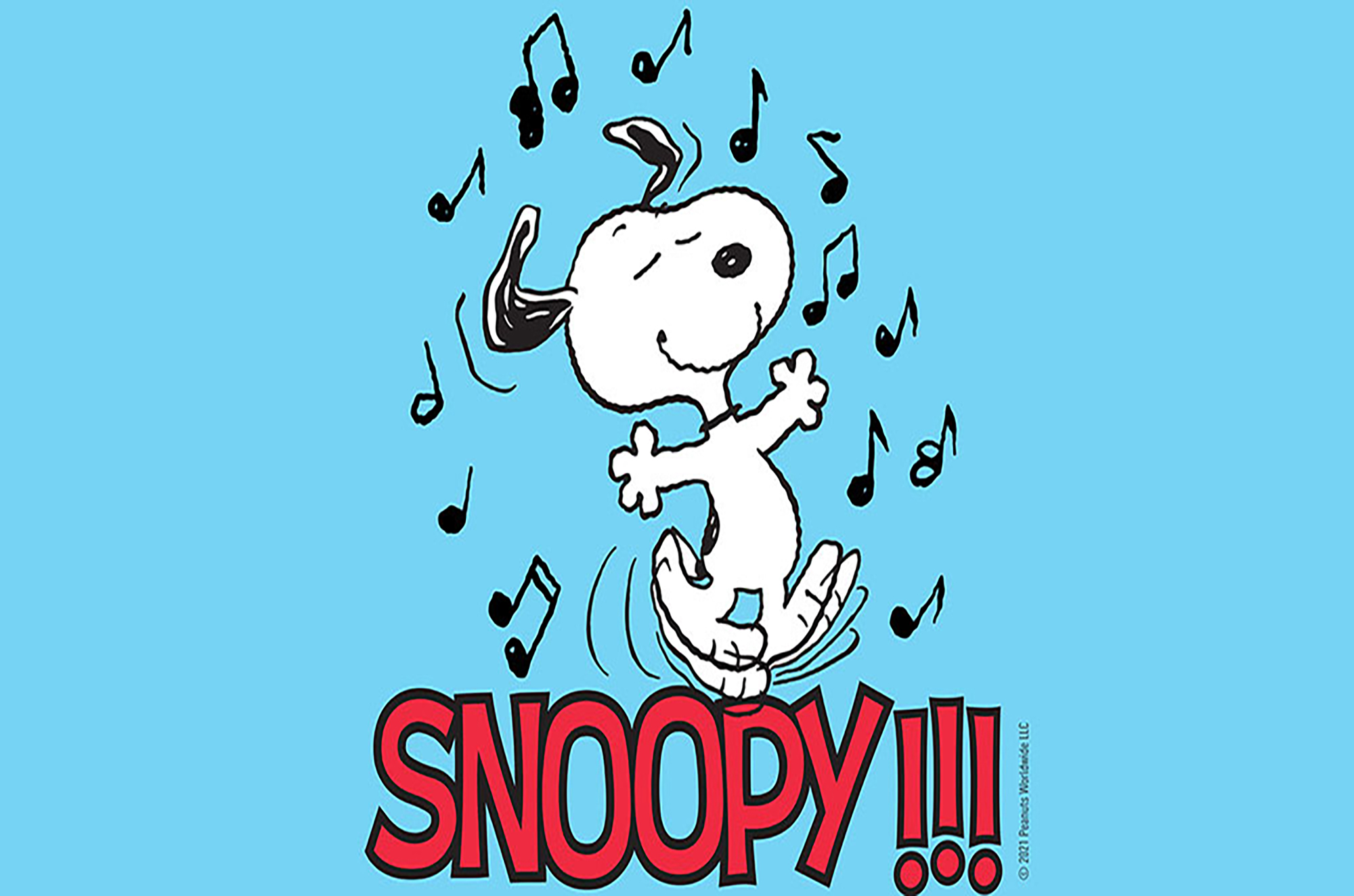 Cartoon Snoopy dog dancing