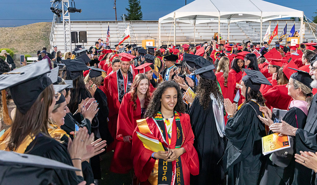 Maya Moseley, a 2023 graduate and the 2022-23 ASSC President and Student Trustee, led the procession on Friday, May 19 at the Sierra College Rocklin Campus.