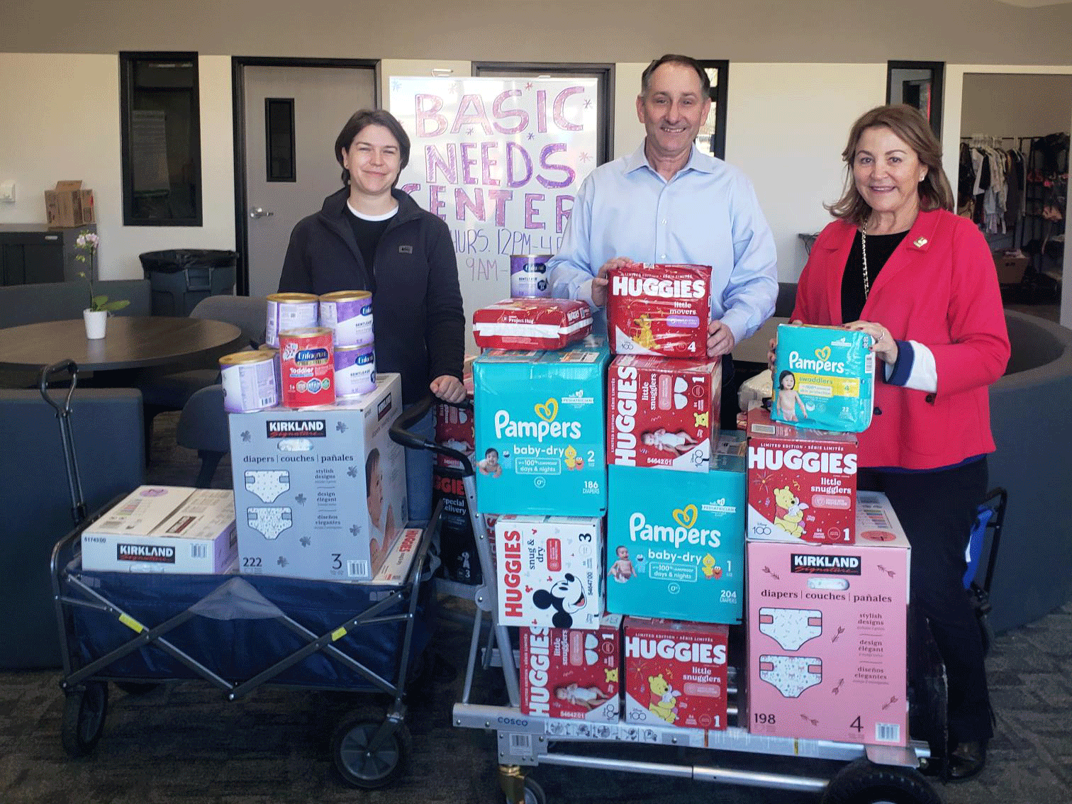 Basic Needs Center receives donated diapers and baby formula