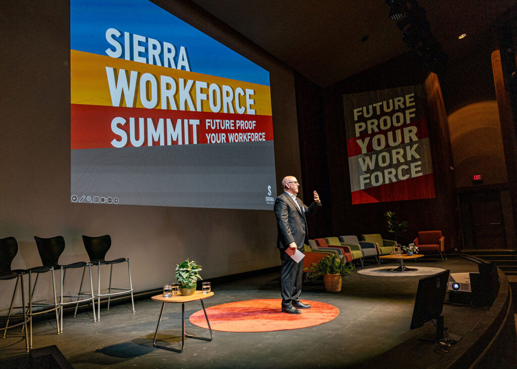 Willy Duncan, Sierra College Superintendent/President welcomes Sierra Workforce Summit attendees